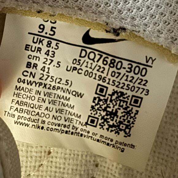 Nike Dunk High SE Mens 9.5 Inspected By Swoosh DQ7680-300 Honeydew White main image 3